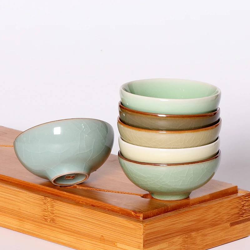 1 шт Celadon ручной набор для чая керамический мастер одна чашка Пуэр чайная чашка тонкая чашка