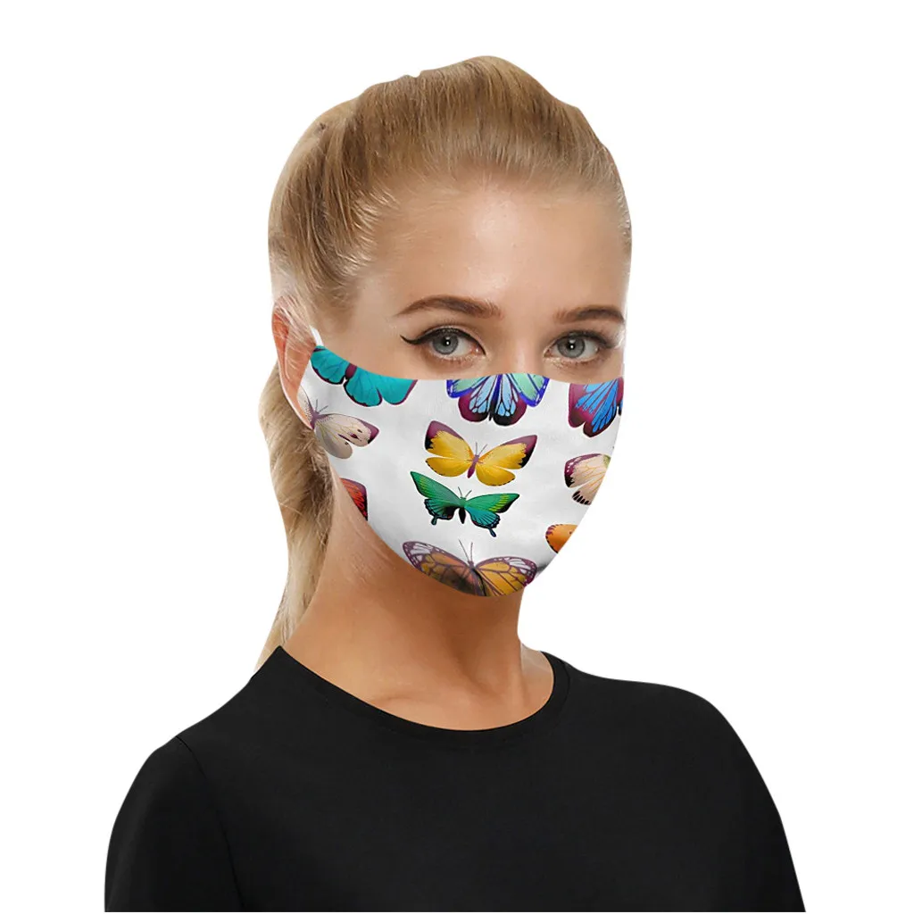 Universal Dust-Proof And Smog-Washable Mask For Adults In Europe And America  Reusable Mouth Cover Fashion Fabric Masks#T2