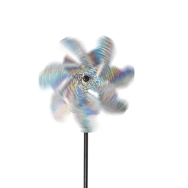 5Db Madárriasztó Szélmalmok Védelme A Kerti Gyümölcsös Udvar Tetőjének Dekorációja Madárgátló Tükrök - Image 4