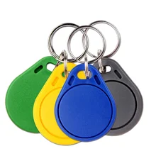 100 pçs rfid tag 125khz em proximidade rfid cartão keyfobs chave fob controle de acesso cartão inteligente 11 cores keyfob frete grátis
