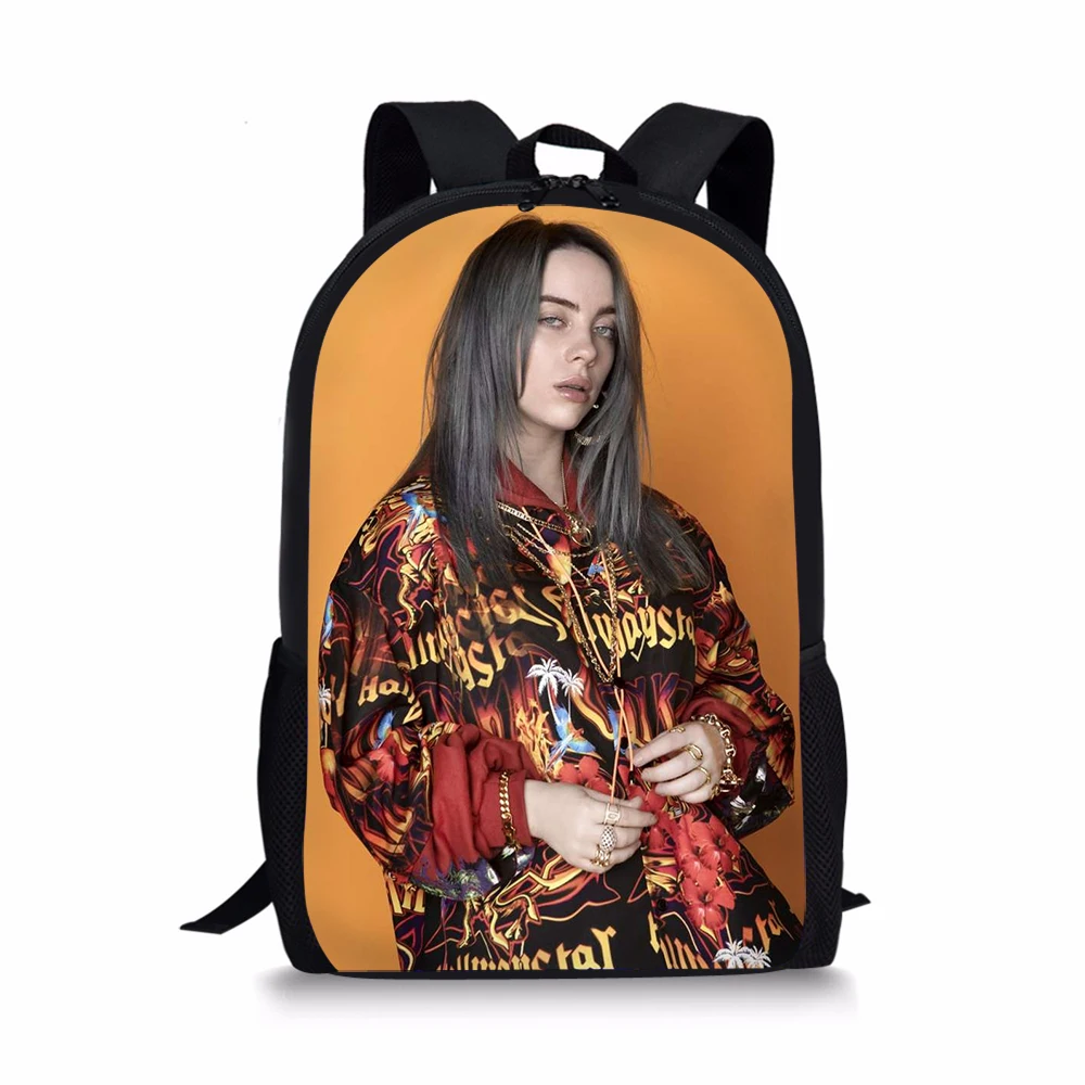 CDGX2031C Классная певица Billie Eilish 16 Дюймов школьная сумка на молнии 3 шт./компл. рюкзак для мальчика Девочка популярный черный рюкзак - Цвет: CDGX2031C