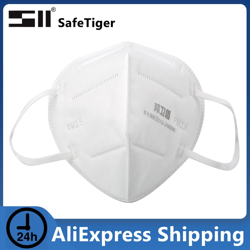 

10Pcs Mask N95 Protective Masks 95% Filtration 5 Layer Non-woven