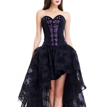 Женский винтажный корсет со спиральными стальными косточками с вышивкой Boby Shaper, нижнее белье, корсет для девочки, подарок