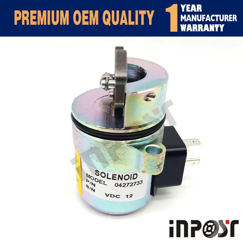 In Magazzino 04272733/0427 2733 12V Arresto Del Combustibile Solenoide Per Deutz Bf4M1011F Bobcat Skid Steer Loader 863/873