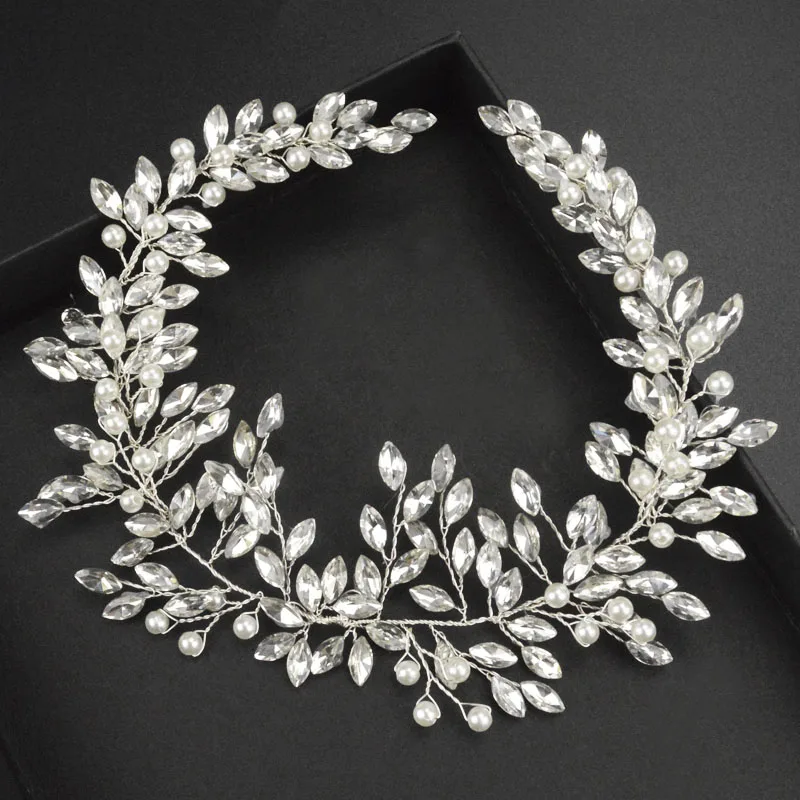 Роскошная Жемчужная Повязка для волос в Корейском стиле повязка невесты