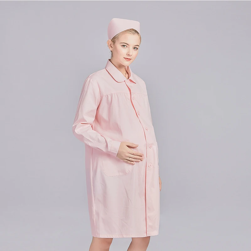Pregnant Woman Nurse Wear Short-sleeved Summer Long Sleeve White Coat Beauty Salon Work Clothing Lab Hospital Medical Uniforms