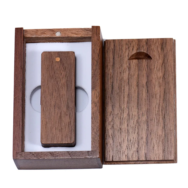 Walnut with box JASTER(более 10 шт. бесплатный логотип) USB 2,0 деревянный квадратный армейский нож Флешка 64 ГБ 32 ГБ 16 ГБ 4 ГБ Usb флэш-накопитель карта памяти подарок - Цвет: Walnut with box