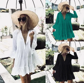 

DHL 20pcs Bikini Cover Up Lace Hollow Crochet Swimsuit Beach Dress Summer Ladies Cover-Ups Bathing Suit Beach Wear Tunic