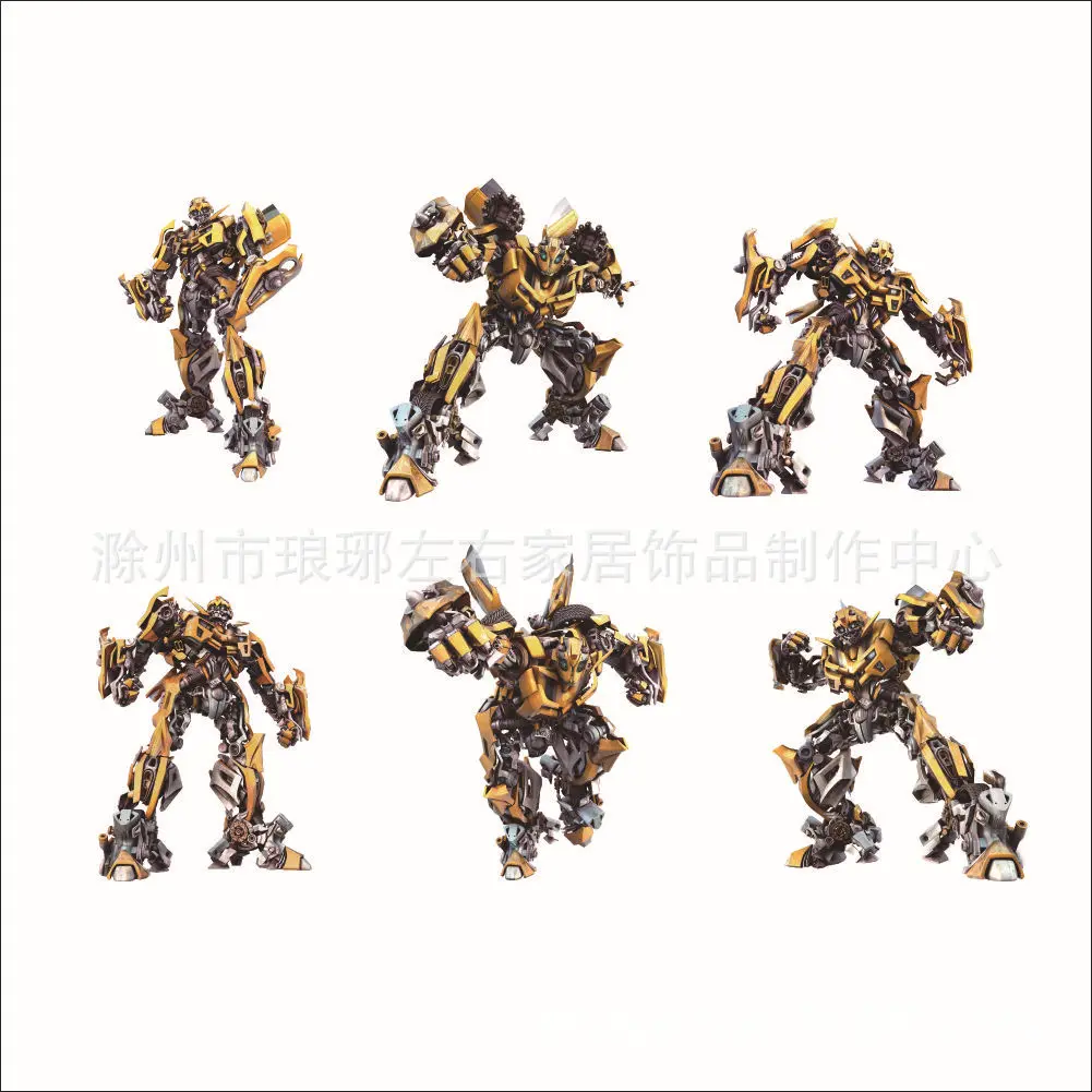 ZY1429 стиль трансформации золото Сталь Bumblebee внешней торговли детская комната стены Клей Бумага Водонепроницаемый Remo
