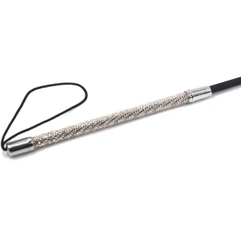 22.5 inch Real Riding Crop BDSM Bondage Slave Flogger Leather Spanking Paddle Sex Product For Couples Black Horse Whip 5