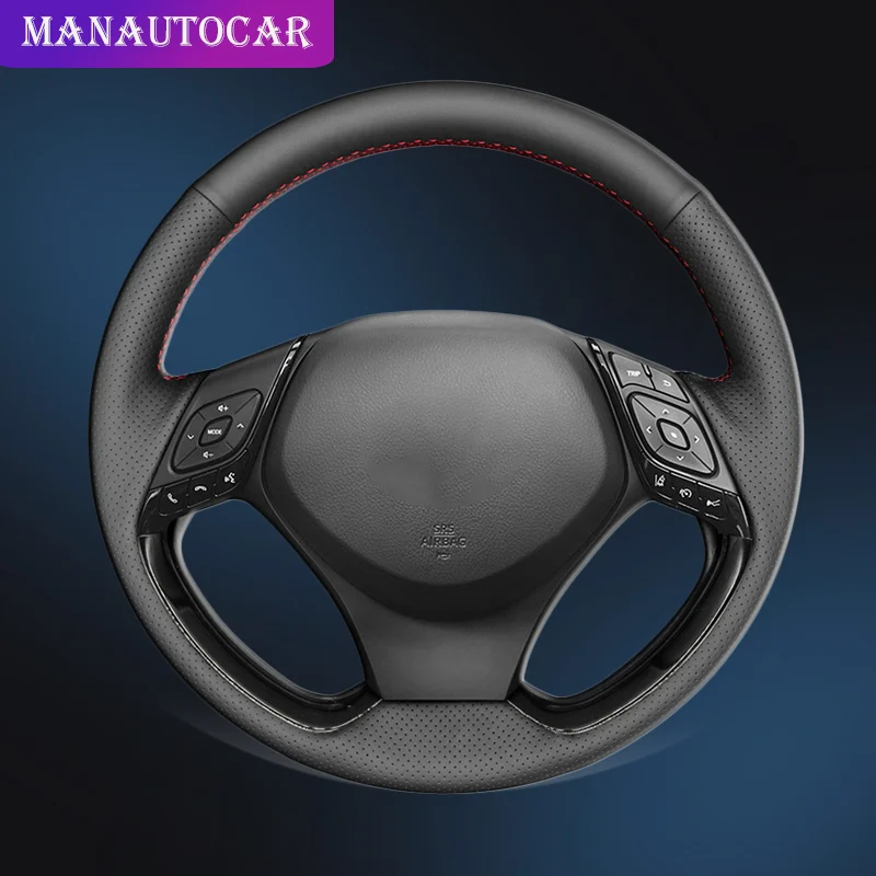 Автомобильная Оплетка на руль для Toyota C-HR CHR 2016-2019 интерьер DIY Ручная прошивка Авто