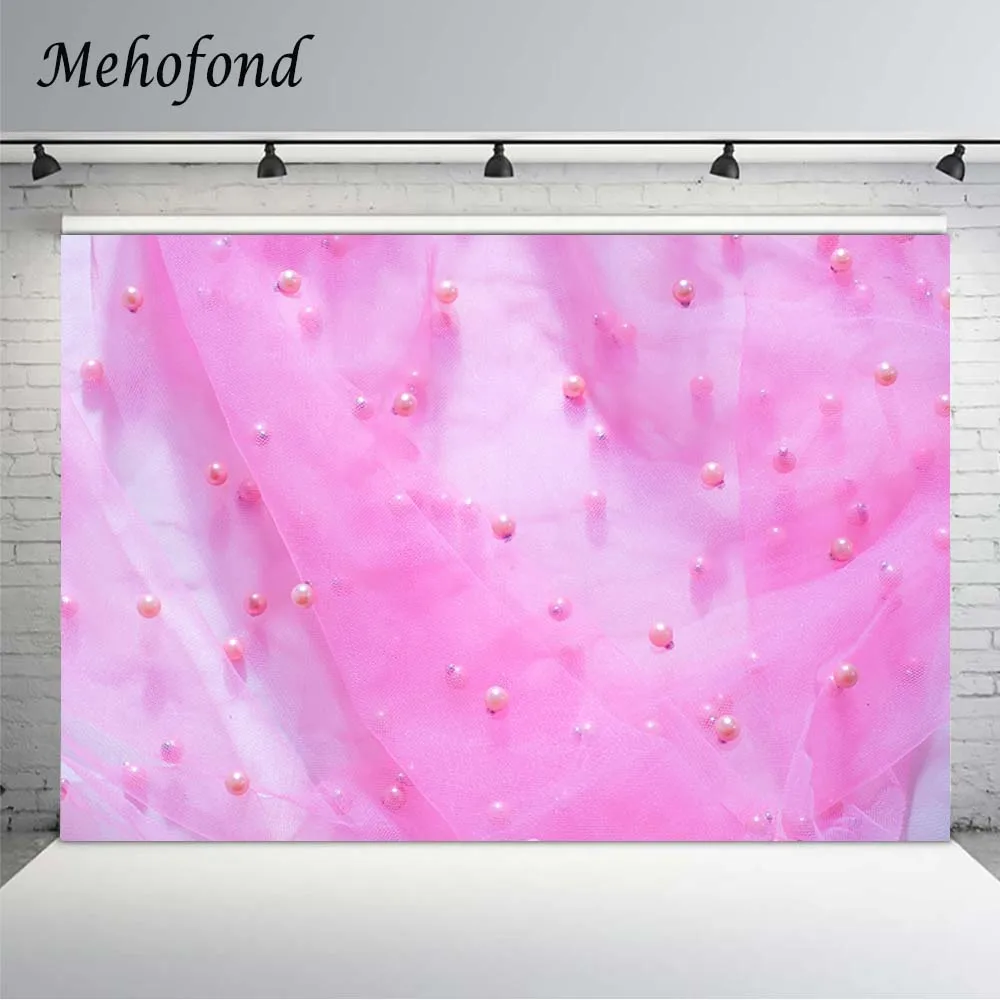 

Mehofond Photography Background Pink Pearl Gauze Photo Studio Props Accessories Backdrop For Cosmetic Nail Oil Gift Decor Vinyl