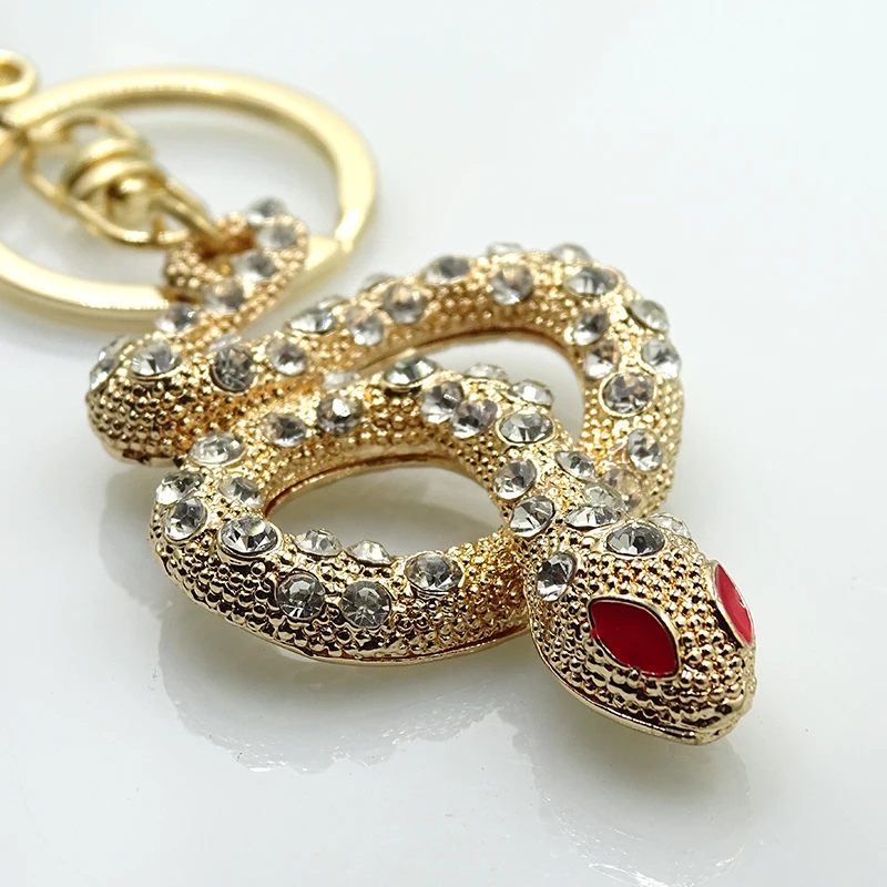 XDPQQ cute snake key chain gift women's bag pendant new three-dimensional metal car decorative jewelry | Украшения и