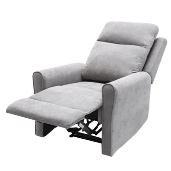 

Manual Recliner Chair with Heat and Massage Function-Easy Lounge Reclining Single Sofa with Removable Padded Seat Backrest