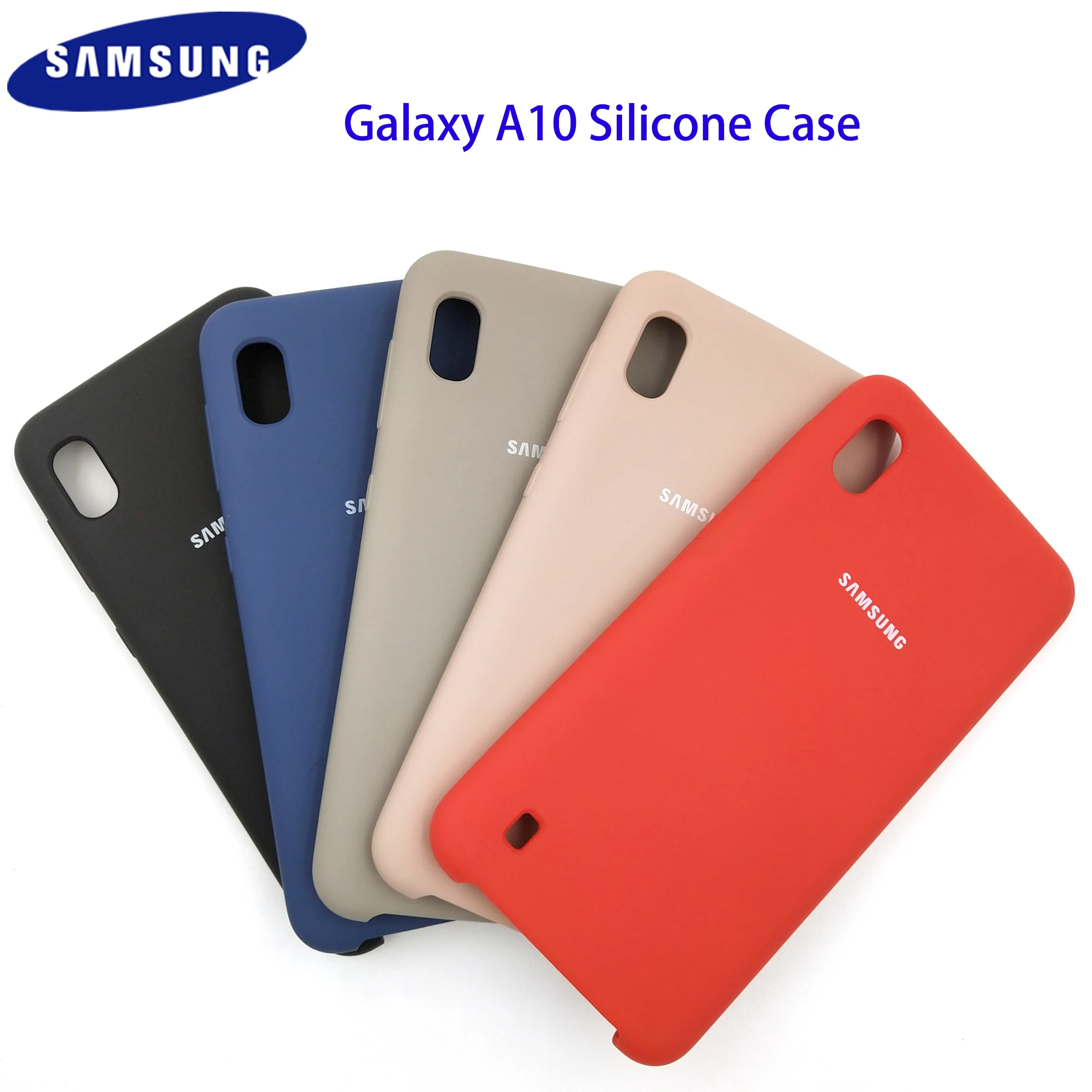 

Original Samsung Galaxy A10 Protective Silky Silicone Back Cover Anti-knock Shell Case For Galaxy A10 Phone with logo 6.2 Inch