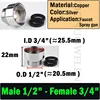 2PCS Kitchen Water Purifier Faucet Aerator Adapter Water Purifier Accessories 1/2