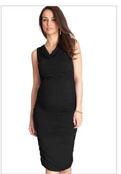 

Ds114 Europe And America Maternity Clothes Summer New Style Sexy V-neck Pregnant Women Full Body Dress