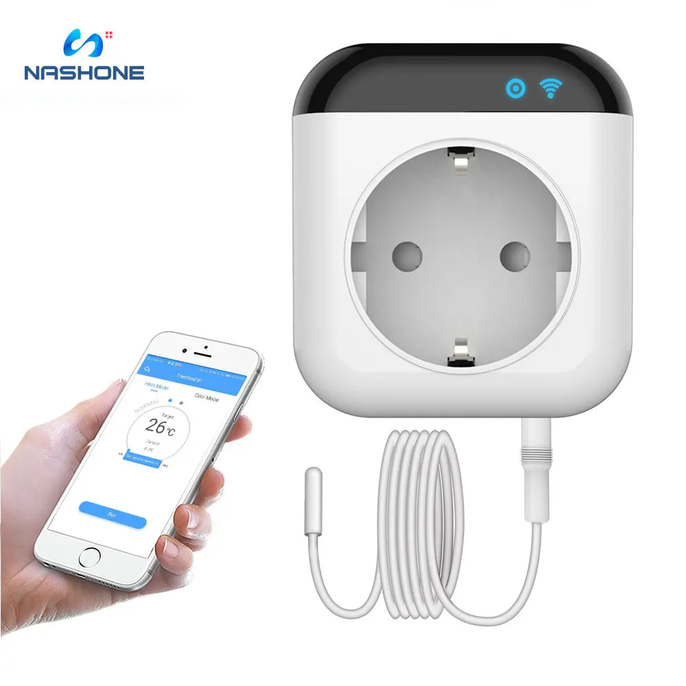 Nashone Wifi термостат умная розетка FR ЕС Великобритания стандарт 220 В таймер