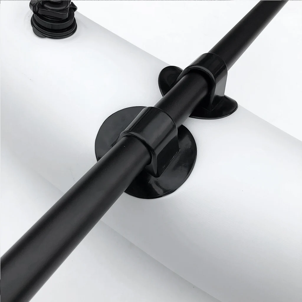 1 Pair White PVC Inflatable Outrigger Stabilizer + Elastic Paddle Leash for Kayak Fishing Standing SUP Beginners 