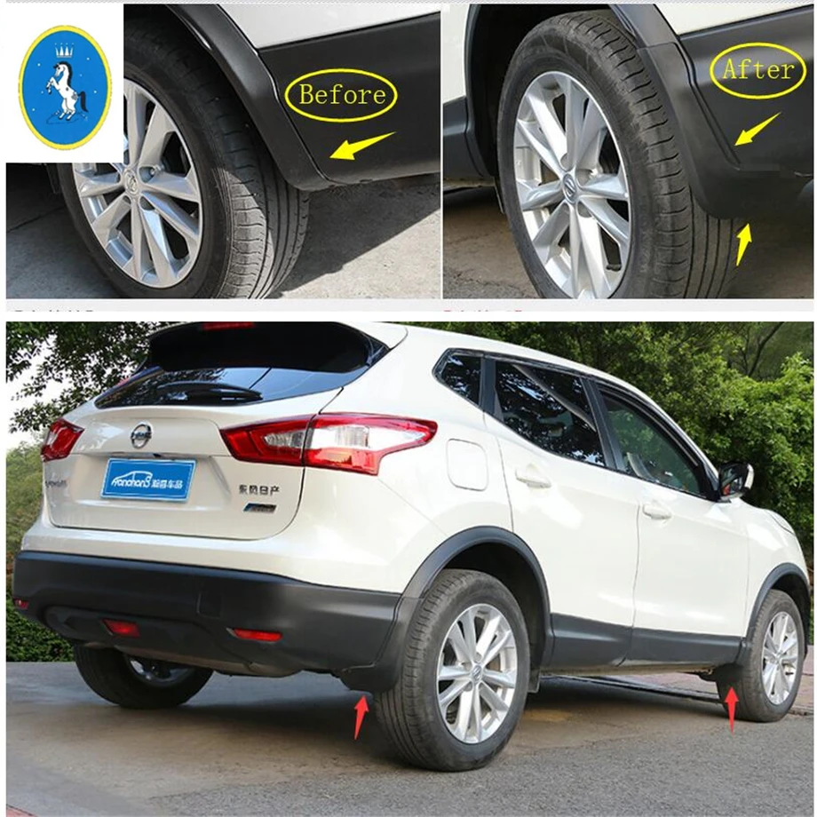 Yimaautotrims авто аксессуары передняя + задняя Брызговики 4 шт Подходит для Nissan Qashqai J11