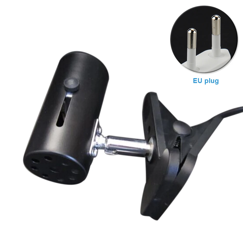 Black EU Plug UVA+ UVB черепаха база с выключателем светильник для аквариума зажим металлическая подставка зажим для лампы ПЭТ нагревательная среда лампа для рептилий держатель приспособление - Цвет: Black EU Plug