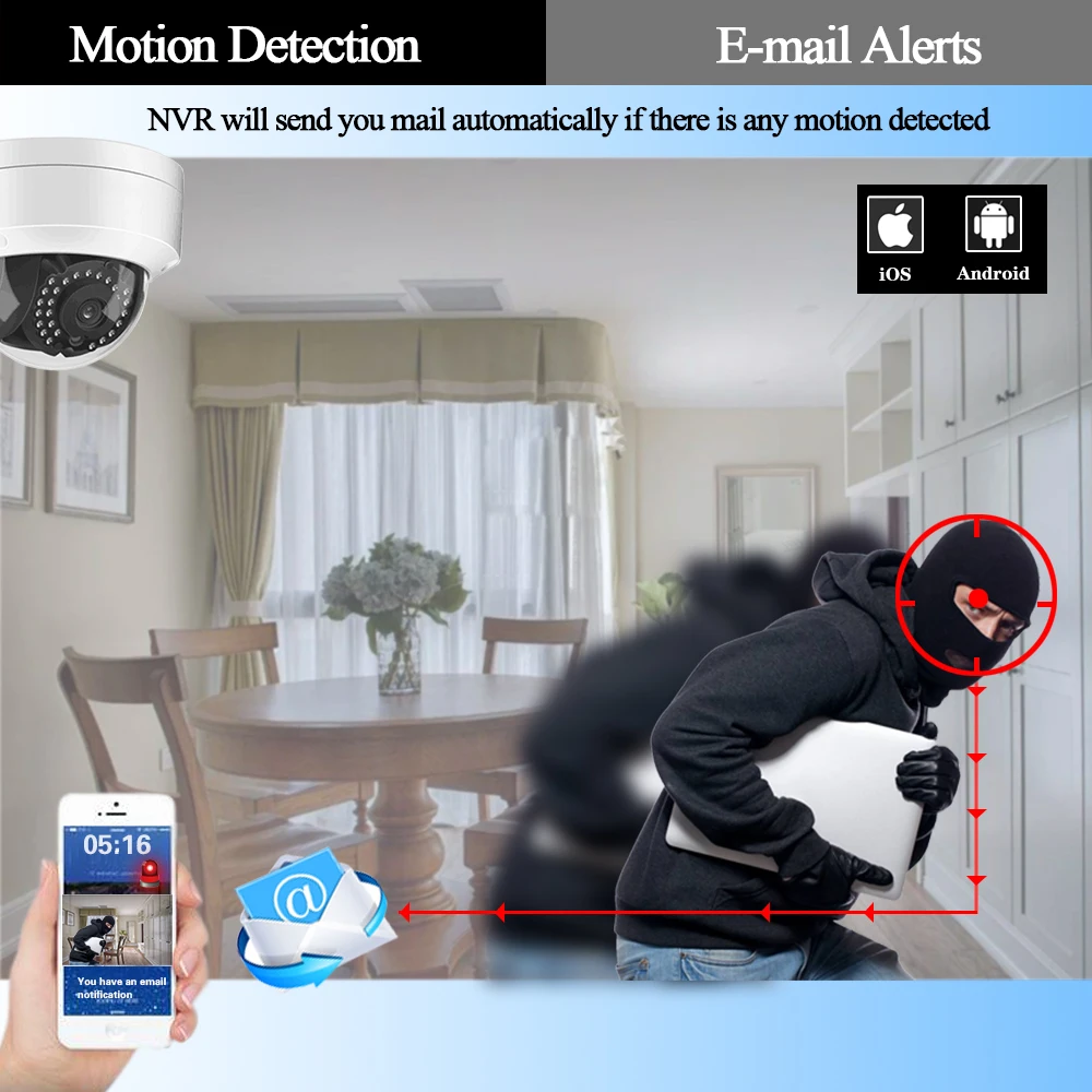  H.265 + 16CH 4MP Cctv Sistema Nvr 16X4 Mp Audio IP66 di Sicurezza Antivandalismo Indoor Outdoor Hd 