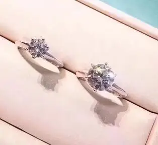 

T608 flash 925 silver ring, zircon ring