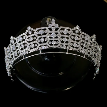 

European queen crown crystal headdress, hairdressing tools, princess headdress, tiaras, ladies feast party wedding crown jewelry