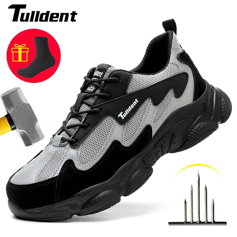 Men Safety Work Shoes Anti-Smashing Steel Toe Cap Puncture-Proof Lightweight safety shoes men shoes