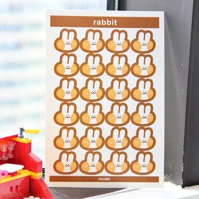 Kawaii кролик любовь сердце наклейки декоративные Сделай сам стикер для дневник в стиле скрапбукинг украшения милые канцелярские игрушки стикер s подарок - Цвет: D