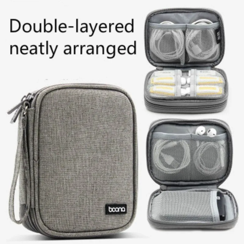 

Travel Universal Cable Organizer Box Electronics Accessories Cases Gadget Bag For USB Phone Charger and Cable Fit for hard disk