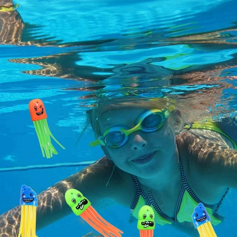 Kids Pool Toys Diving Octopus Bath Toys Underwater Swimming Pool Accessories With Funny Face Cultivate Coordinated Intelligence