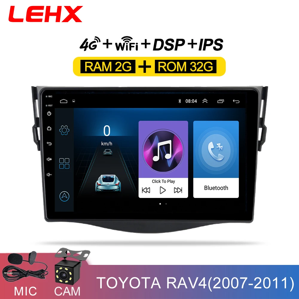 Автомобильный android 8,1 автомобильный dvd gps навигационный плеер для Toyota RAV4 Rav 4 2007 2008-2010 2011 2din автомобильный Радио Мультимедийный стерео плеер