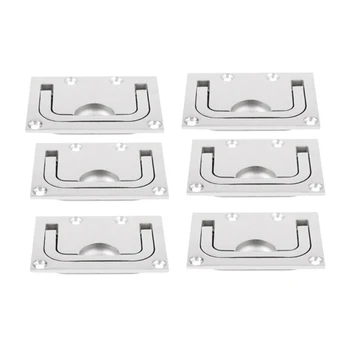 

Pro Flush Ring Pull Handles 6 pcs 75x55mm Ring Pull Handle Latch Cabinet