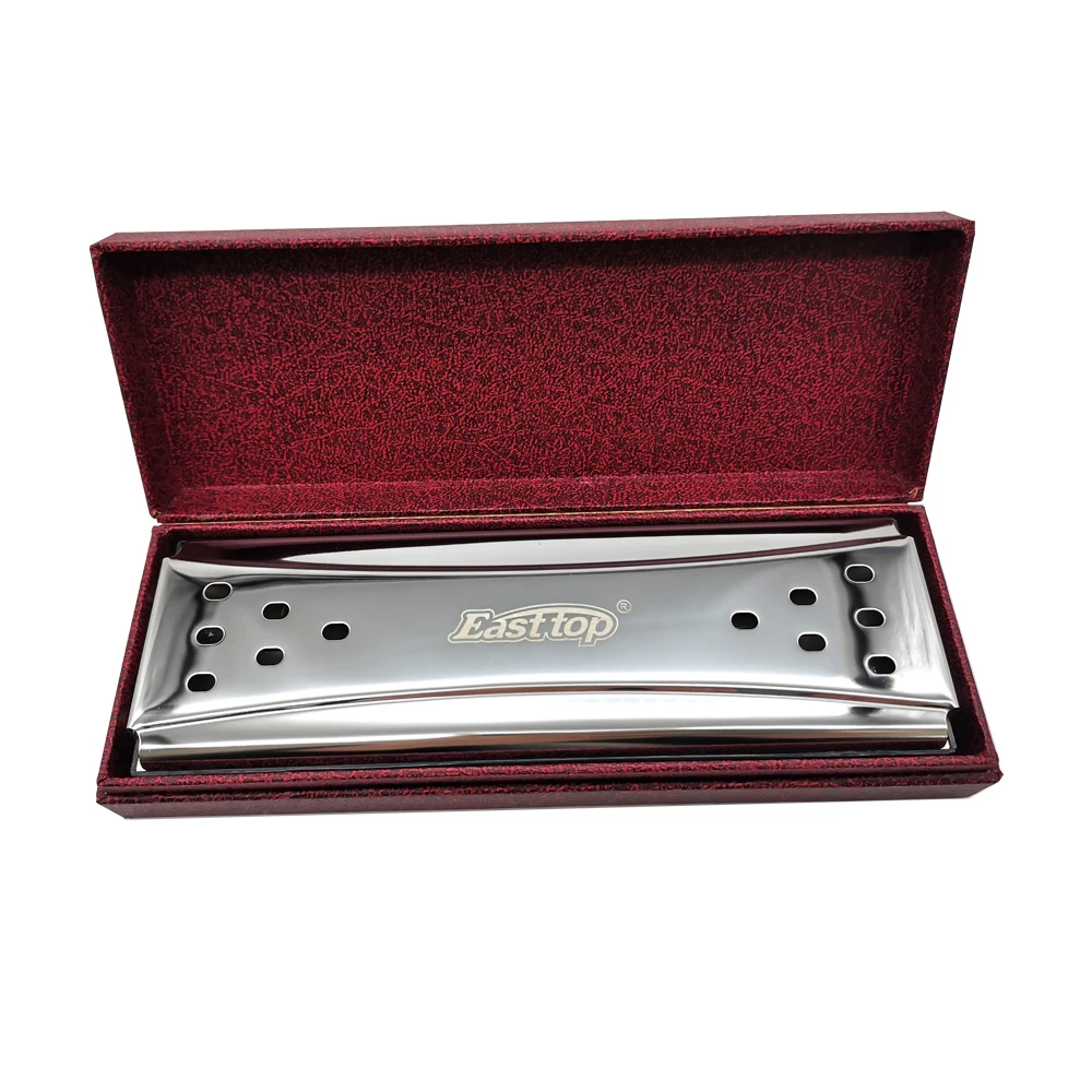 Easttop10/16/24Hole Double-Sided Harmonica Tremolo Diatonic Harmonica Blues Harp C&G Double Side Keys for Players Adults Student diatonic harmonica