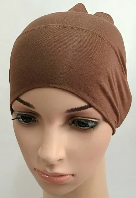 Modal Cotton Inner Hijab Caps for Muslim Stretch Turban Islamic Underscarf Bonnet Hat Female Headband Tube Cap