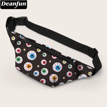 

Deanfun Black Fanny Pack Eyeball 3d Printing Waist Bag Sport Fashion Bags For Women 18081