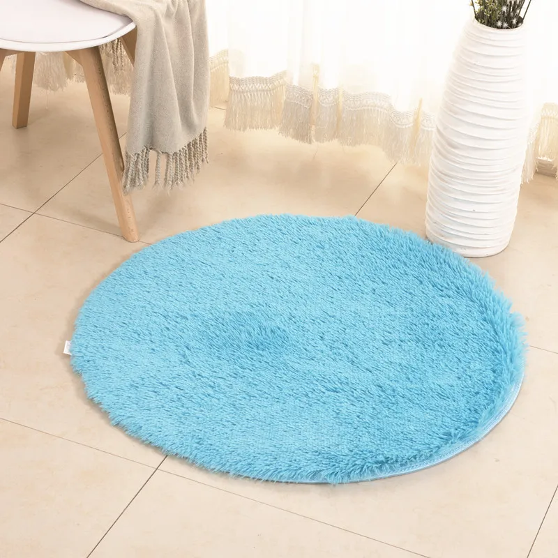 

Solid Color Faux Fur White Plush Fluffy Round Carpet For Living Room Bedroom Large Modern Round Rug Home Decorative Mat Tapete