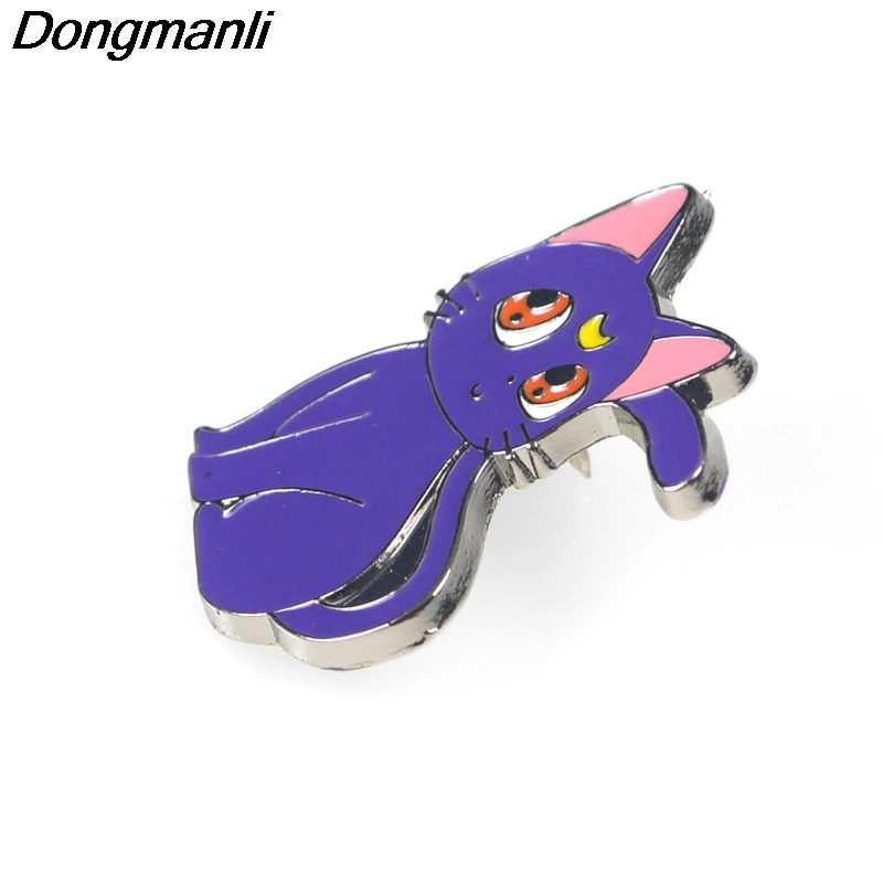 P4212 Dongmanli аниме мультфильм милый Сейлор Мун кошки металлическая брошь булавки рюкзак с нашивками сумка воротник ювелирные изделия