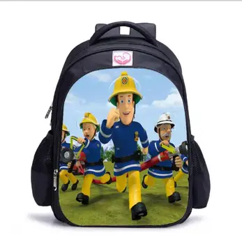 

New Arrival Mini School Bags for Boys Cartoon Hero Fireman Sam Schoolbag Children Baby Kindergarten Bookbag Kid Mochila Infantil