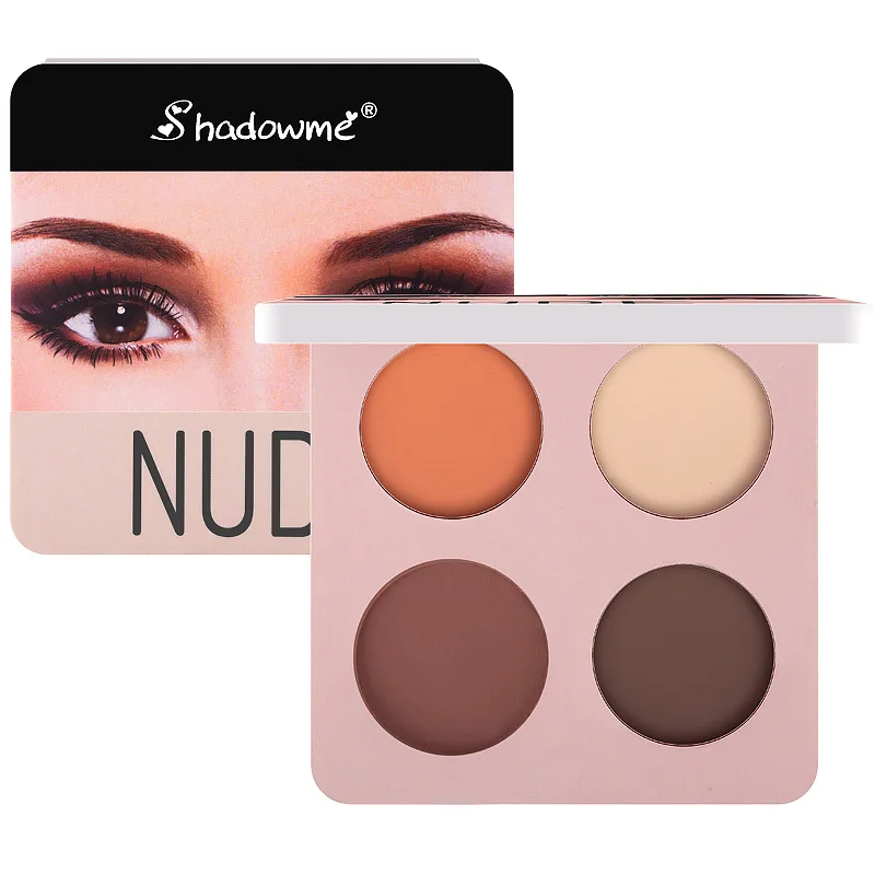 

4 Colors Matte Eyeshadow Shimmer Makeup Mini Eye Palette Long Lasting Warm Earth Color Beauty Eye Shadow