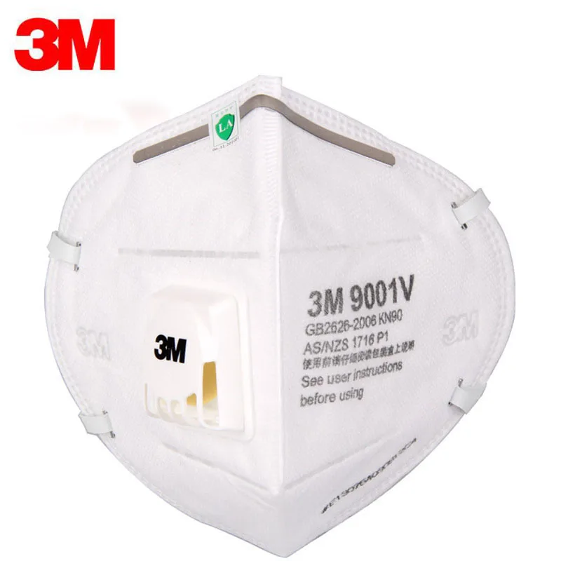 

N95 Face Mask 3M 9001V anti Fog Dust Disposable Mask 3M Respiratory Valve Protective covid 19 ffp3 ffp2 Dust Mask 9001V In Stock