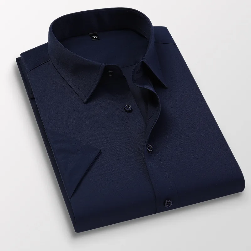 6XL 7XL 8XL летняя Новинка Мужская рубашка с коротким рукавом Повседневная Деловая