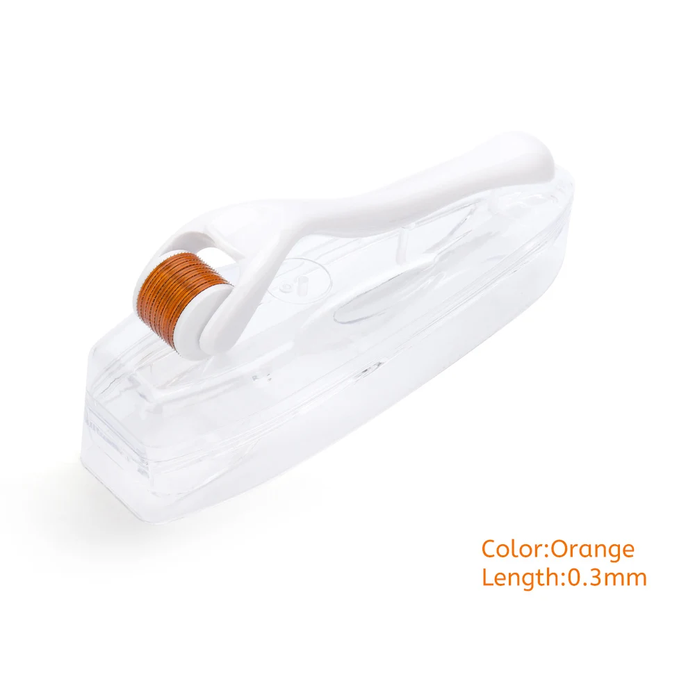 0.3mm Orange 540 Derma ролика 0,2/0,25/0,3 мм титановые иглы мезороллер микро-иглы ролик для средств по уходу за кожей для ухода за волосами, Лечение выпадения ежедневного ухода, маникюрный набор - Цвет: 0.3mm Orange