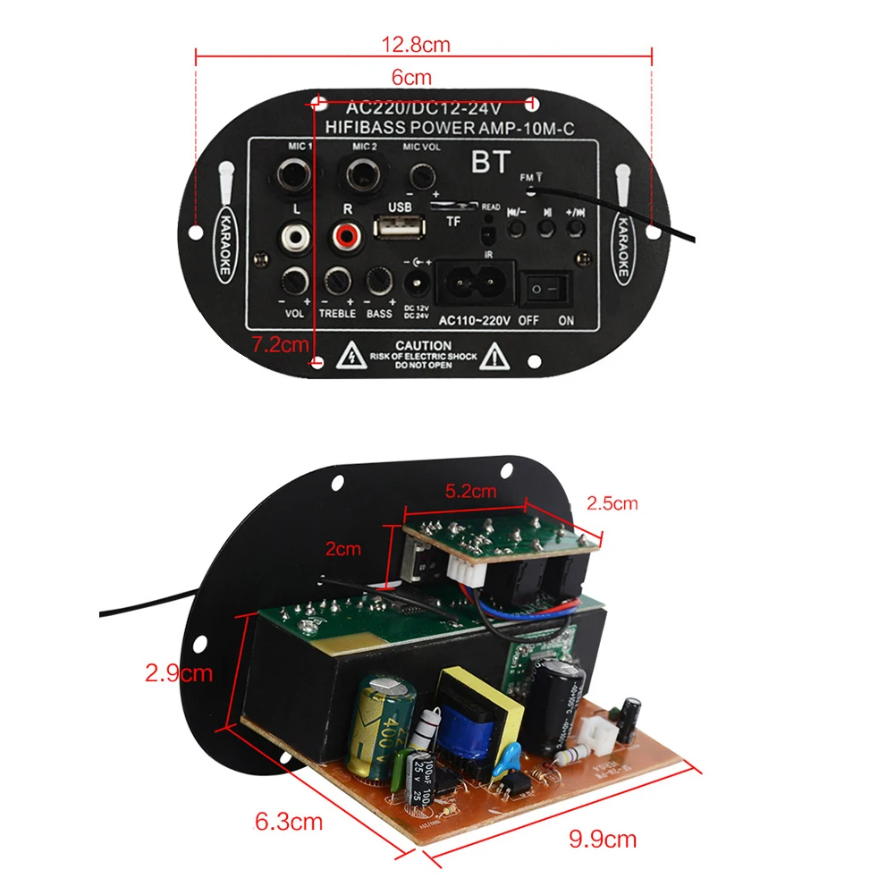 12V24V220V усилитель динамика доска плеер Музыка моно канал звук Bluetooth цифровой USB модуль автомобильный аудио громкость часть