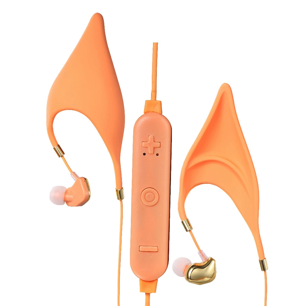 Elf Ears Bluetooth Headphones with Microphone Replacable Earbuds In ear Cosplay Fairy Creative Gifts For Kids