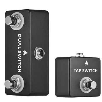 

MOSKY 2 Pcs Guitar Pedal Footswitch Foot Switch Guitar Effect Pedal Full Metal Shell Guitar Parts and Accessories, Tap Switch &