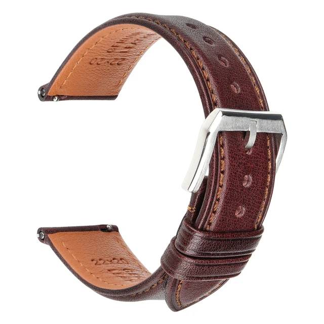 High Quality 20mm 22mm Quick Release Watch Band For Huawei Watch GT 2 Strap Smartwatch Replacement Soft Wristband Dark Brown S