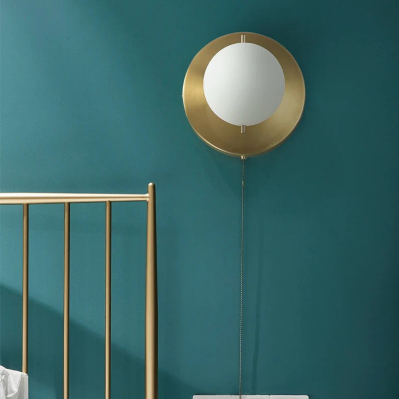 Современный минималистичный прикроватный настенный светильник для спальни