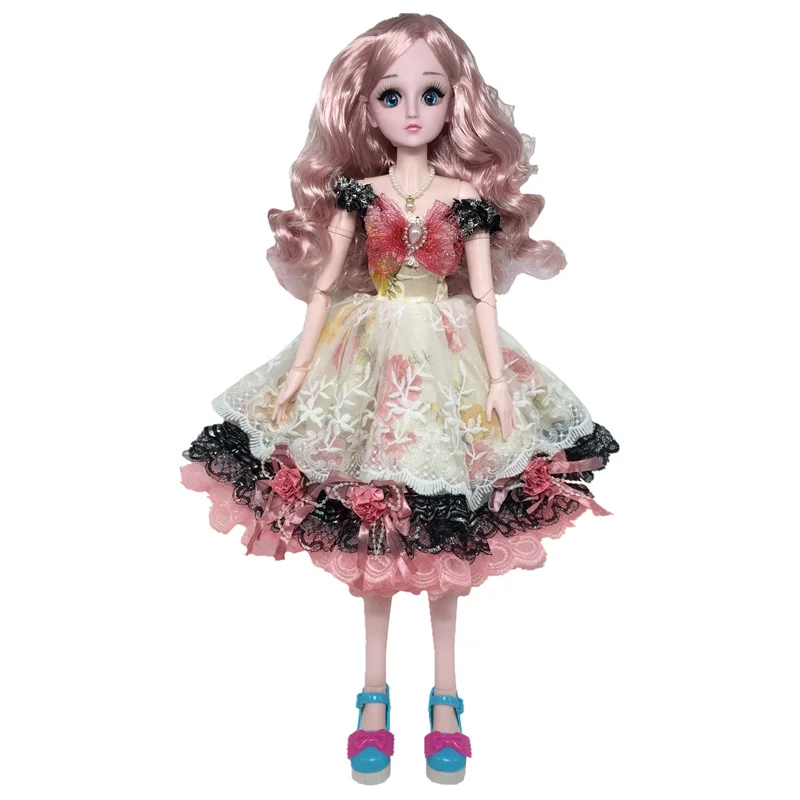 Новинка 60 см BJD кукла с принцессой Одежда Аксессуары 21 подвижные шарнирные куклы вечерние платья Игрушки для девочек подарок - Цвет: Doll with clothes